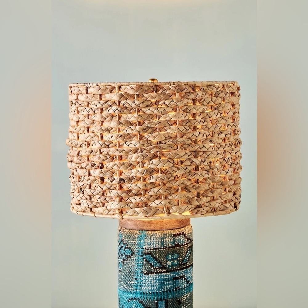 Anthropologie Braided Water Hyacinth Lampshade Medium NEW
